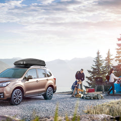 400L Car Rooftop Cargo Box with Security Keys and Dual Side Opening-Grey
