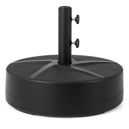 Weighted Patio Umbrella Base with 2 Adjustable Knobs for Garden-Black