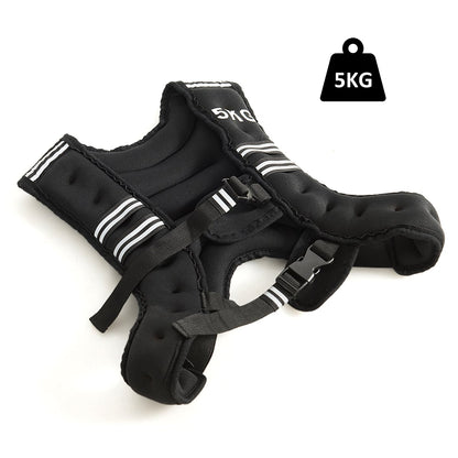 Weighted Vest 5 kg with Reflective Stripe and Adjustable Strap