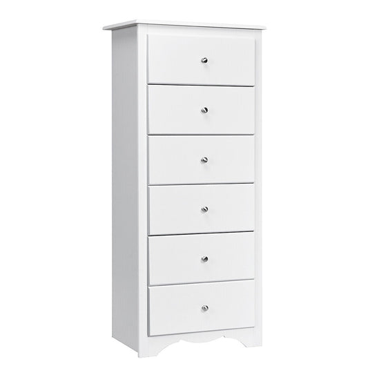 6-Drawer Freestanding Dresser Cabinet-White