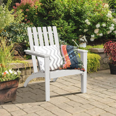 Wood Adirondack Chair with Solid Acacia Wood and 160KG Weight Capacity-White