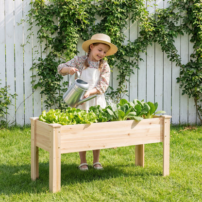 Wooden Raised Garden Bed with 5 Drainage Holes