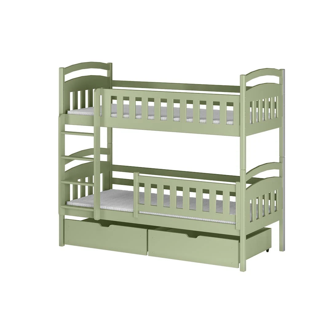 Wooden Bunk Bed Ignas with Storage