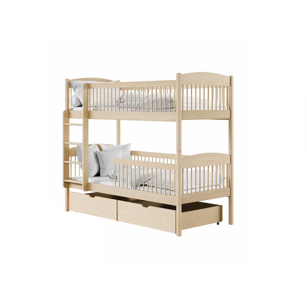 Wooden Bunk Bed Luna With Storage
