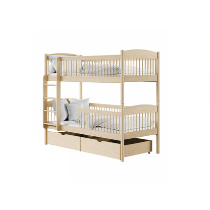 Wooden Bunk Bed Luna With Storage