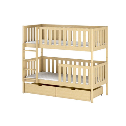 Wooden Bunk Bed Michalina With Storage