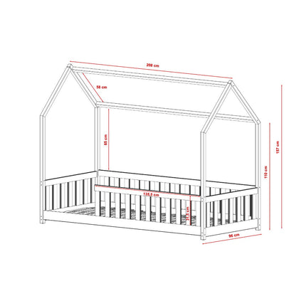 Wooden House Bed Noah [EU Single]