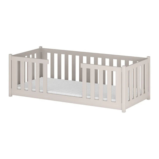 White crib on a white background