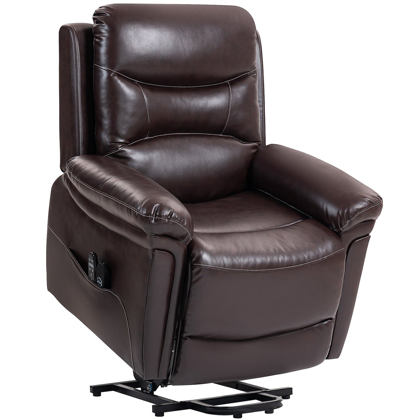 HOMCOM Power Lift Recliner Chair with Vibration Massage, Heat, USB - Brown