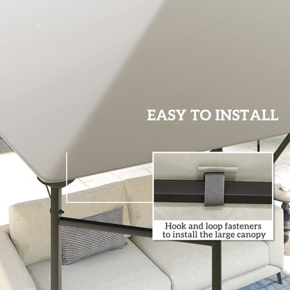 Outsunny 3 x 3(m) Gazebo Canopy Replacement, for 01-0867 - Grey