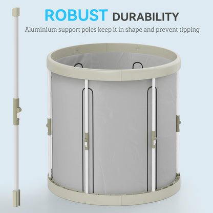 SPORTNOW 210L Outdoor Ice Bath Tub, with Lid, Cover, Carry Bag, Black