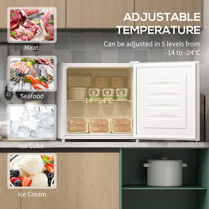 HOMCOM 35L Mini Freezer, -24â to -14â Temperature - White