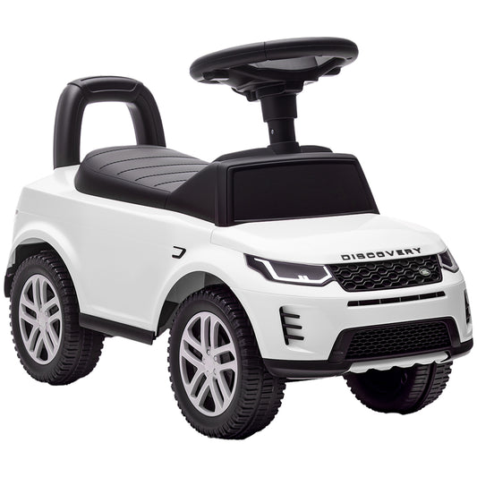 AIYAPLAY Land Rover Licensed Toddler Ride on Car with Horn, Engine Sounds, Under-Seat Storage, for 18-36 Months, White