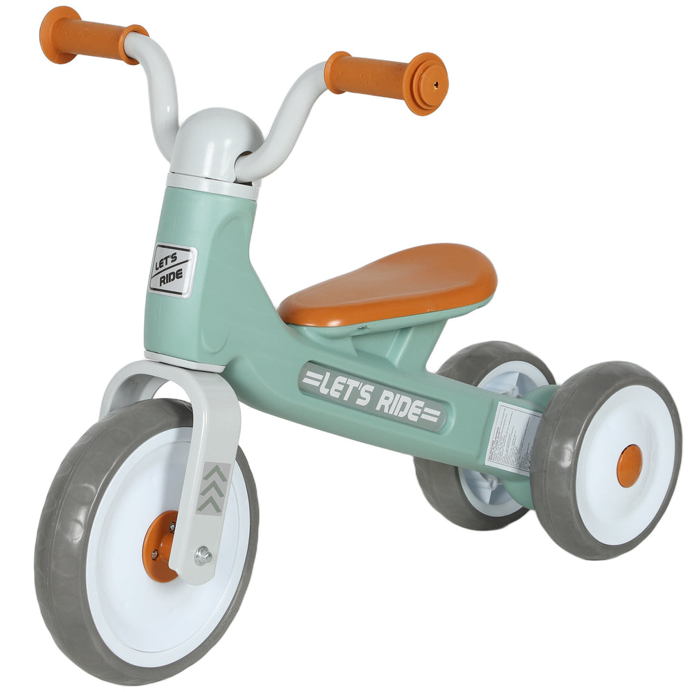 AIYAPLAY Toddler Balance Bike with No Pedal, 3 Silence Wheels for 12-36 Months Boys and Girls, Indoor Outdoor, Green