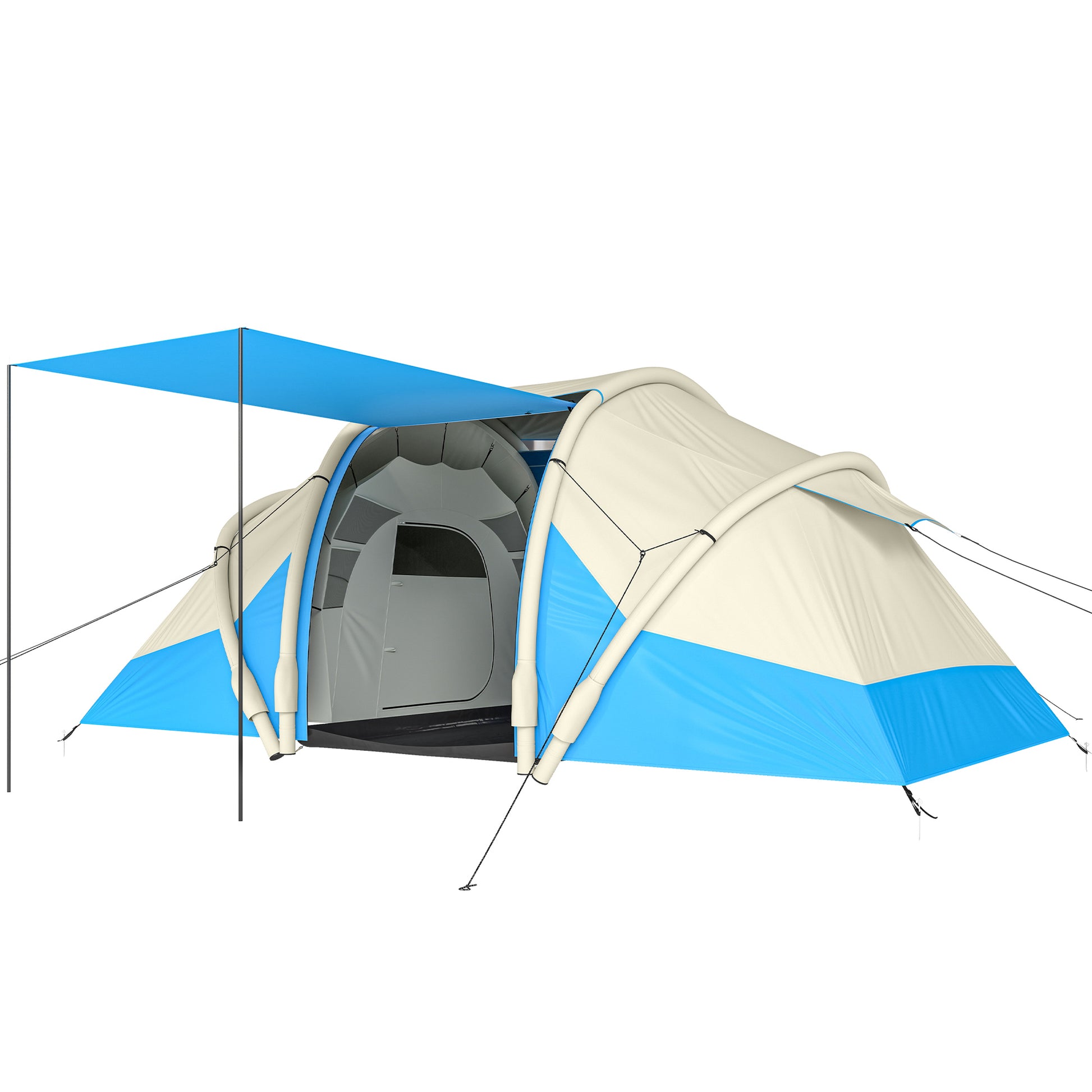 Outsunny Inflatable Tent 2 Bedroom 3000mm Waterproof Windproof Air Ten – Furniture Gold