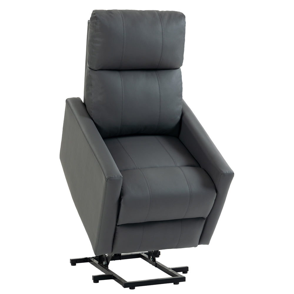 HOMCOM Riser Recliner Chair with Vibration Massage & Heat, Electric Lift Chair for Elderly, Spring Cushion, USB Port, Dark Grey