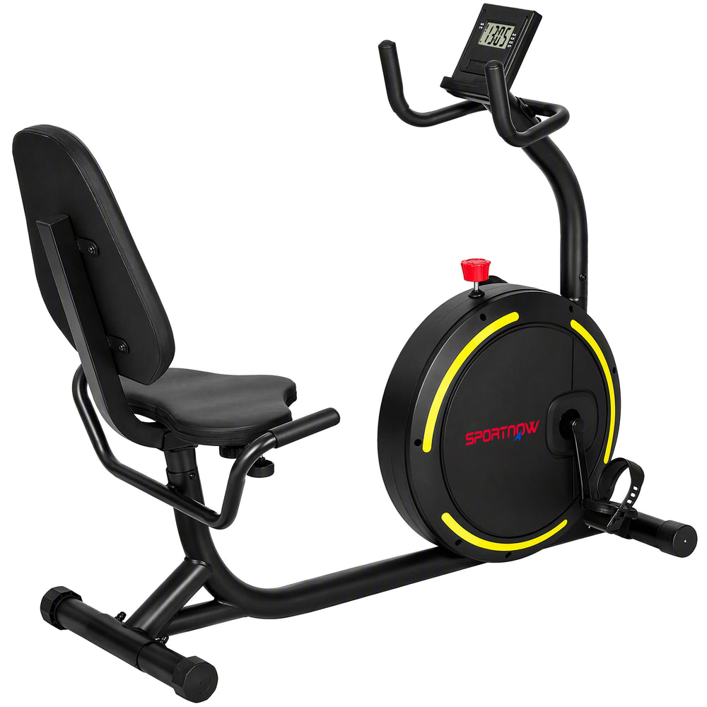SPORTNOW Recumbent Exercise Bike for Home, Indoor Stationary Bike for Seniors with App Connectivity, 0-100% Magnetic Resistance