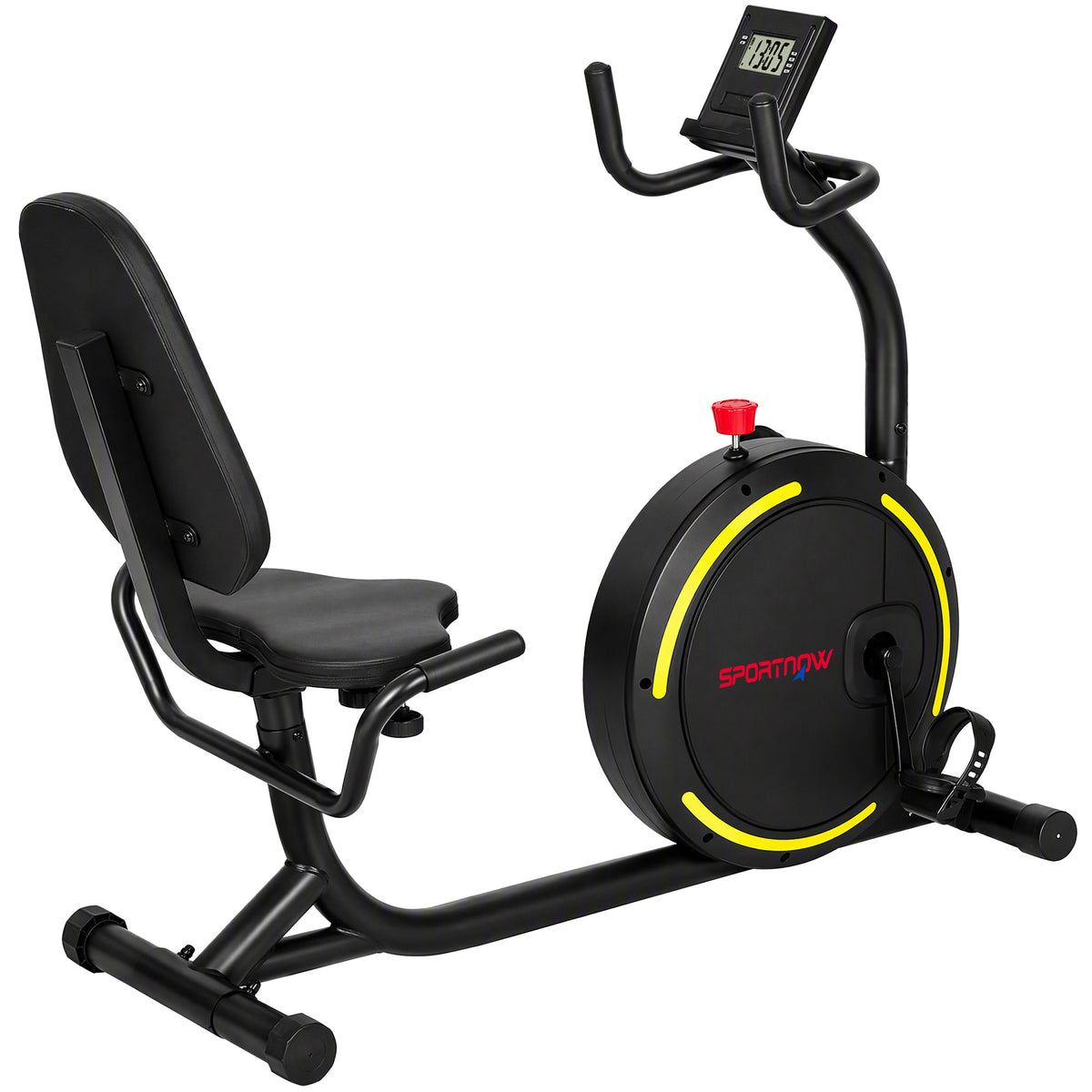 SPORTNOW Recumbent Exercise Bike for Home, Indoor Stationary Bike for Seniors with App Connectivity, 0-100% Magnetic Resistance