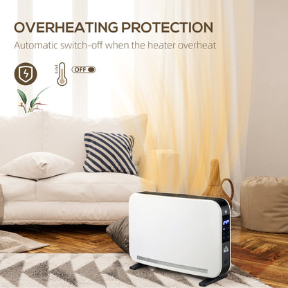 HOMCOM Three-Mode Modern Slimline Heater, 7-35â Temperature