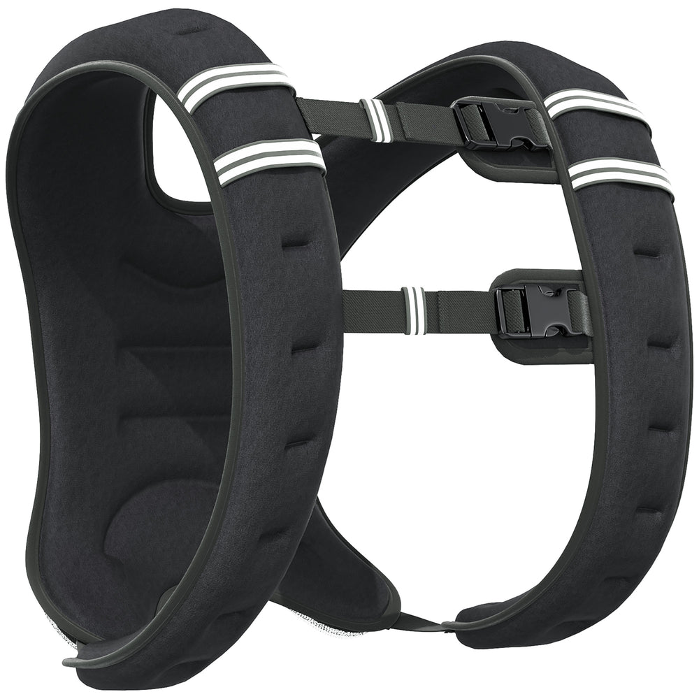 HOMCOM 10KG Weighted Vest, Running Weight Vest with Adjustable Strap, Convenient Pocket and Reflective Strips for Men and Women