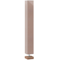 HOMCOM Floor Lamp, 120cm Standing Lamp with Linen Lampshade, Standard Light with Pine Wood Base for Living Room, Bedroom (Bulbs Not Included)