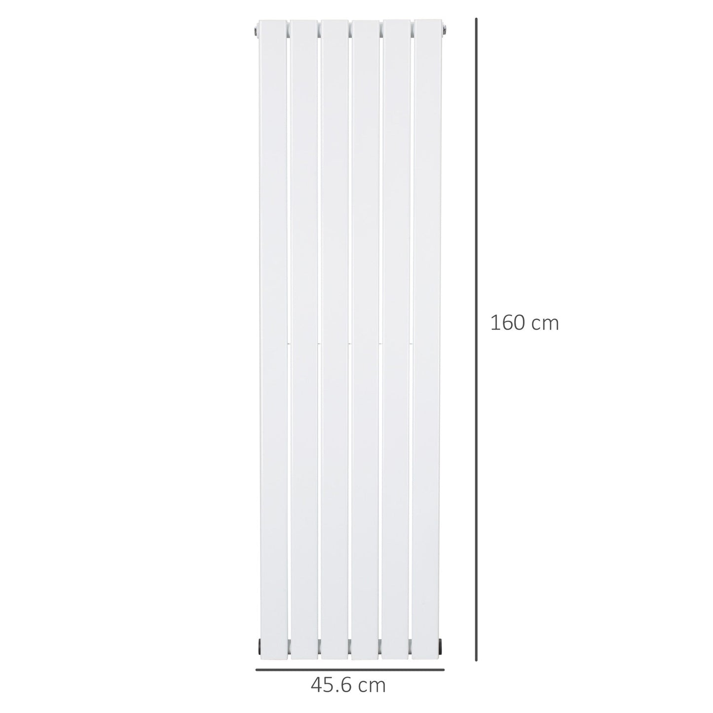 HOMCOM 460 x 1600 mm Double Panel Vertical Designer Radiator, Water-filled Heater for Home, Space Heater, Quick Warm up, Living room, Study, Apartments, White