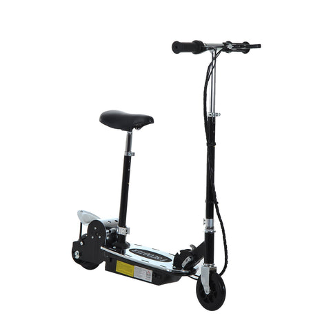HOMCOM Foldable Powered Scooter with Adjustable Seat, Brake, Black