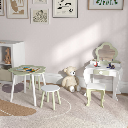 ZONEKIZ 5 Piece Kids Furniture Set Flower Design For 3-5 Years