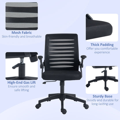 Vinsetto Mesh Office Chair, Swivel Task Computer Chair for Home with Lumbar Support