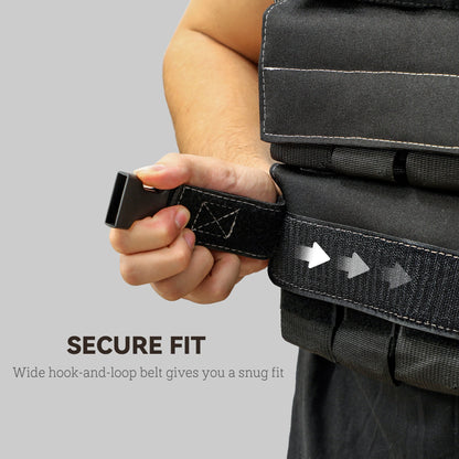 SPORTNOW 15KG Adjustable Weighted Vest, Running Weight Vest, with 30 Metal Weights, Reflective Strips, for Running, Exercise