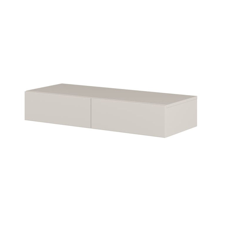 White floating shelf on a white background