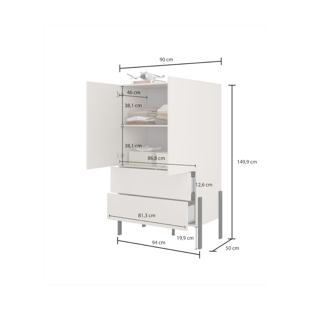 Yukon Highboard Cabinet 90cm