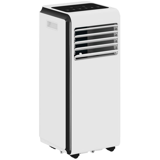 HOMCOM Portable Air Conditioner 7000 BTU, 4-in-1 Air Conditioning Unit with Cooling, Dehumidifier, Fan, Sleep Mode, White