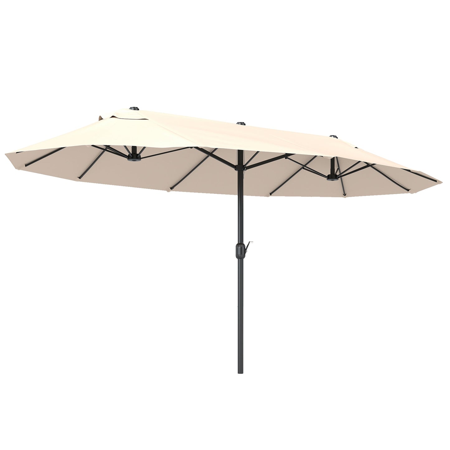 Outsunny 4.6m Double Garden Parasol - Beige