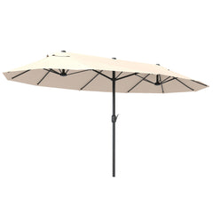 Outsunny 4.6m Double Garden Parasol - Beige