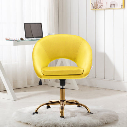 Velvet Swivel Office Chair Height Adjustable