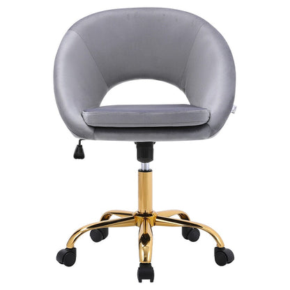 Velvet Swivel Office Chair Height Adjustable