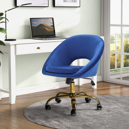 Velvet Swivel Office Chair Height Adjustable