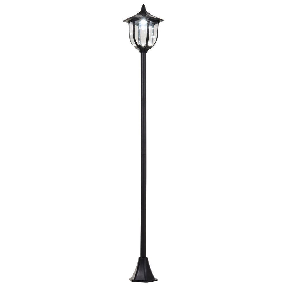 Outsunny Outdoor Garden Solar Post Lamp Sensor Light LED Lantern Bollard Pathway Torch Light 1.77m Tall