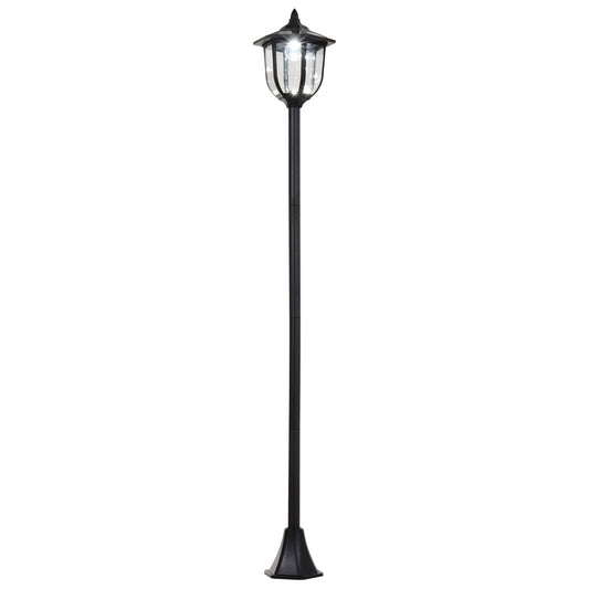 Outsunny Outdoor Garden Solar Post Lamp Sensor Light LED Lantern Bollard Pathway Torch Light 1.77m Tall