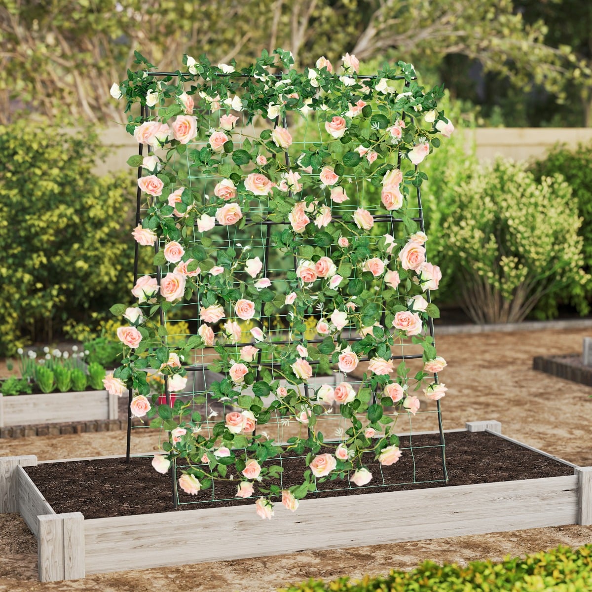 A-Frame Outdoor Trellis for Climbing Plants Garden Trellis