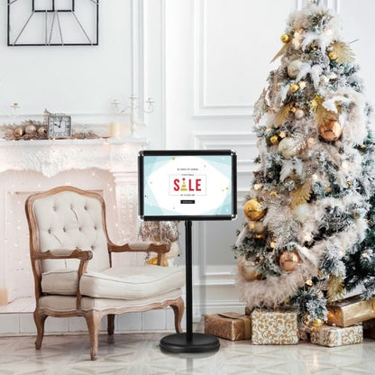 DIN A3 height-adjustable presentation stand information stand-black