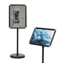 DIN A3 height-adjustable presentation stand information stand-black