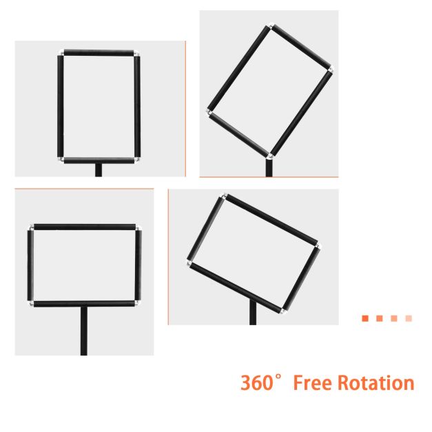 DIN A3 height-adjustable presentation stand information stand-black