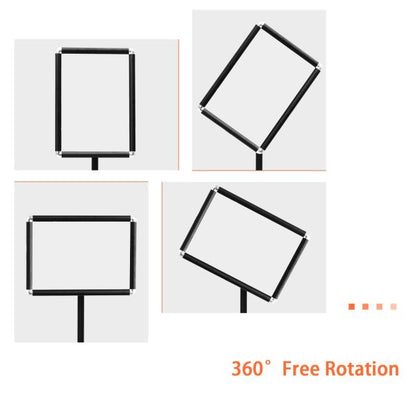 DIN A3 height-adjustable presentation stand information stand-black