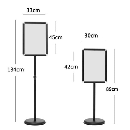 DIN A3 height-adjustable presentation stand information stand-black