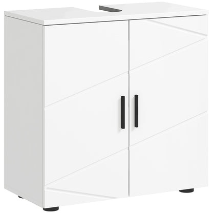 kleankin Under Sink Cabinet with Shelf - White