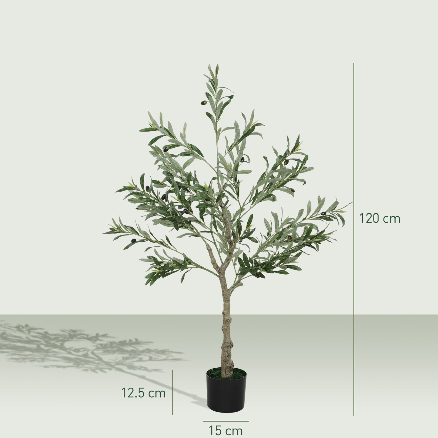 HOMCOM Silk Leaf Artificial Olive Trees