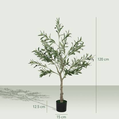 HOMCOM Silk Leaf Artificial Olive Trees