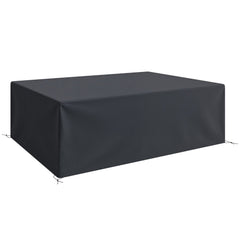 Outsunny 600D Oxford Outdoor Garden Furniture Sofa Set Cover, Waterproof Anti-UV Rattan Sun Lounger Protection Protector Cover, 275L x 205W x 90Hcm, Black